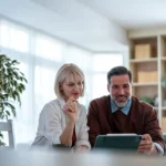 Arizona homeowners reviewing home equity and mortgage options together on a tablet